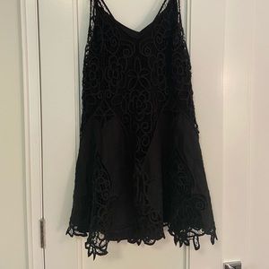 Free people black lace dress